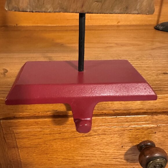 Primitive  Wood Christmas Tree Stocking Holder - Picture 4 of 7